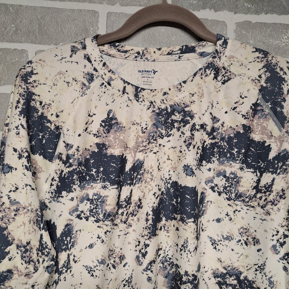 Old Navy Women Tie Dye Active Breathe On Go-Dry Cool Long Sleeve Shirt Large - Picture 2 of 10